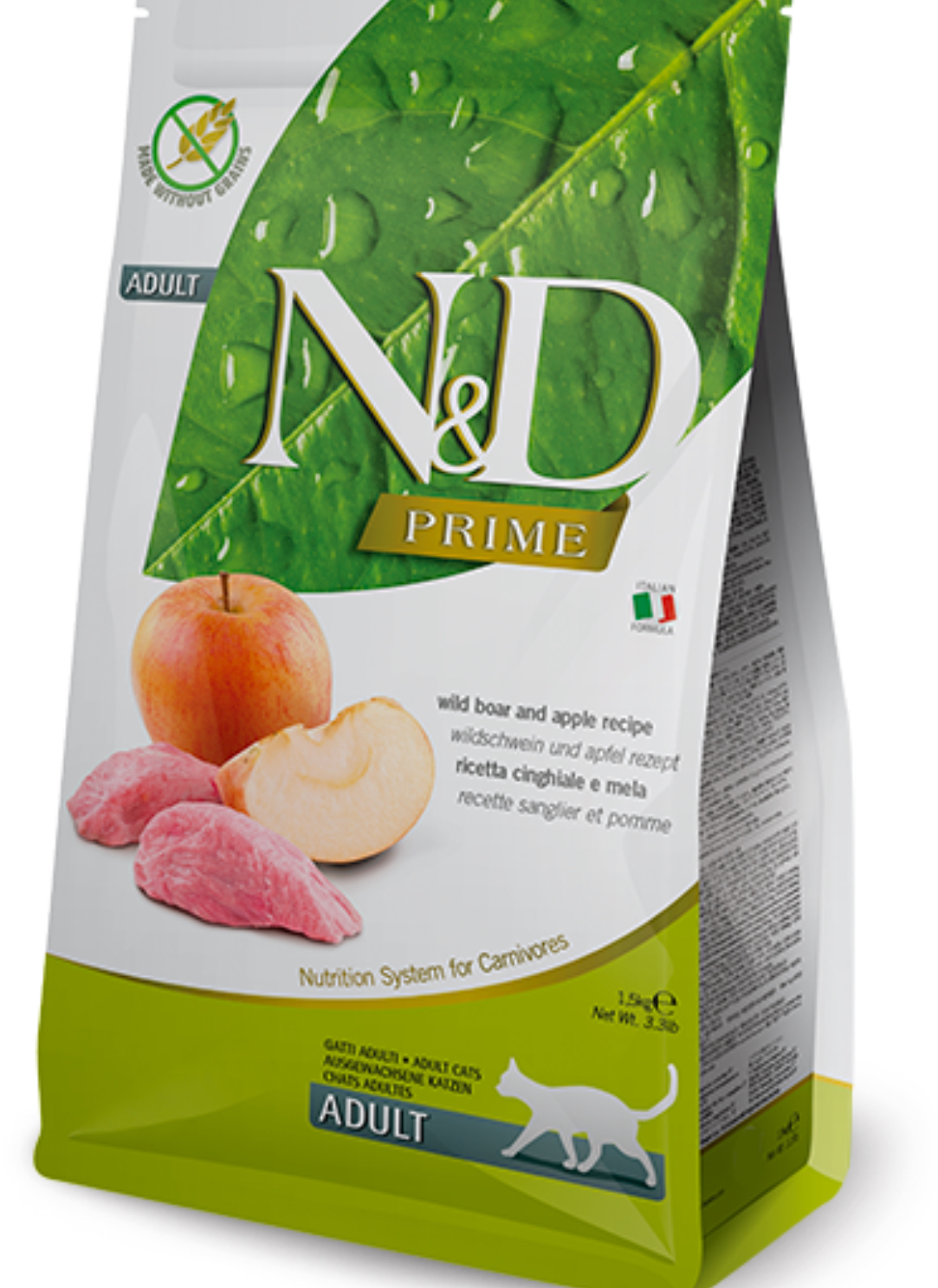 ND CAT ADULT WILD BOAR AND APPLE RECIPE 1,5KG